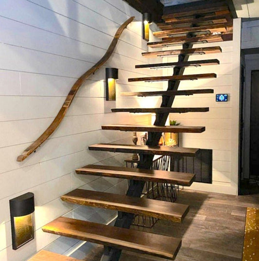 Whiskey Barrel Stair Handrails
