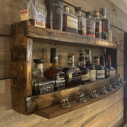 bourbon decor, barrel liquor cabinet, oak barrel staves - natureartisans